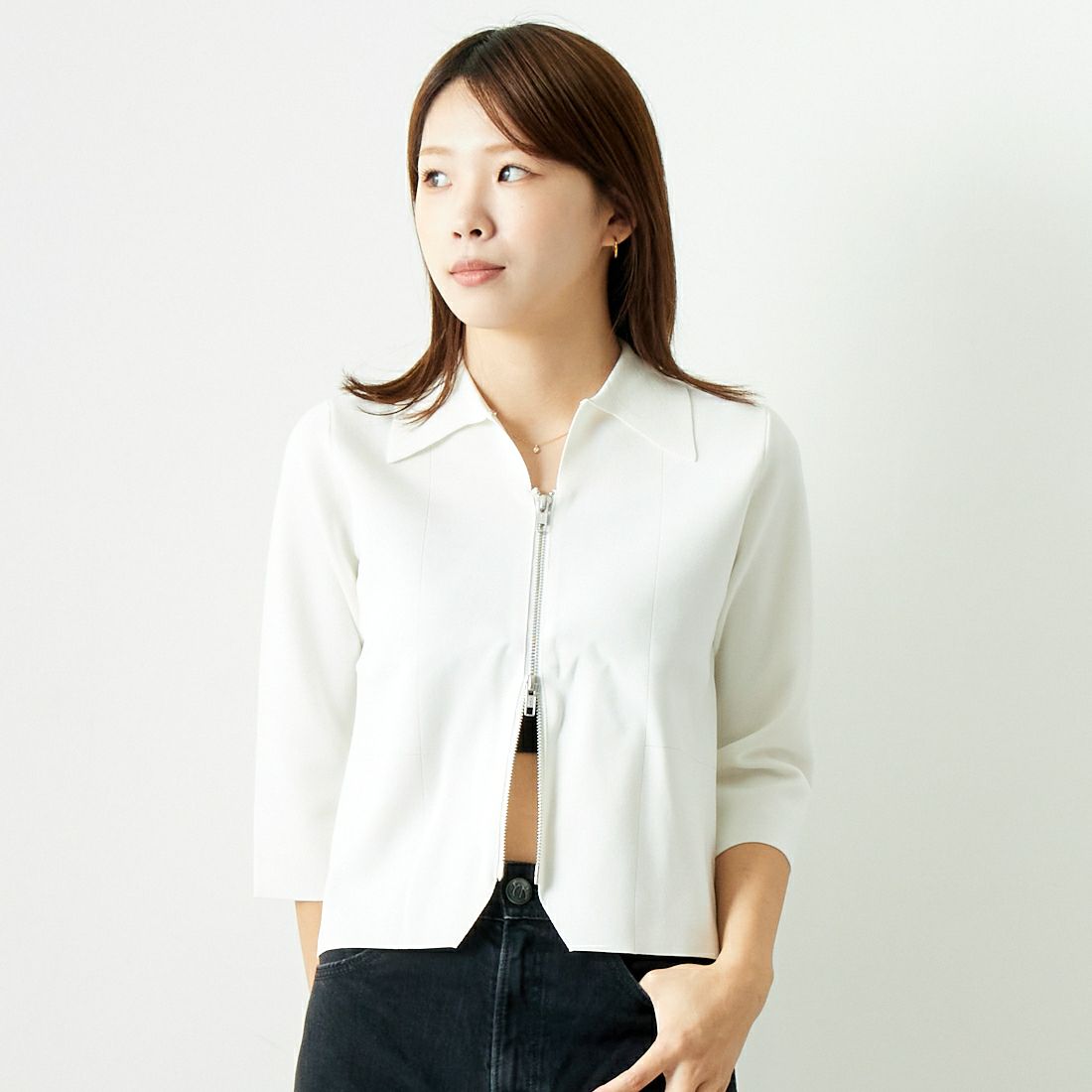 ﾎﾜｲﾄ&&モデル身長：167cm 着用サイズ：F&&