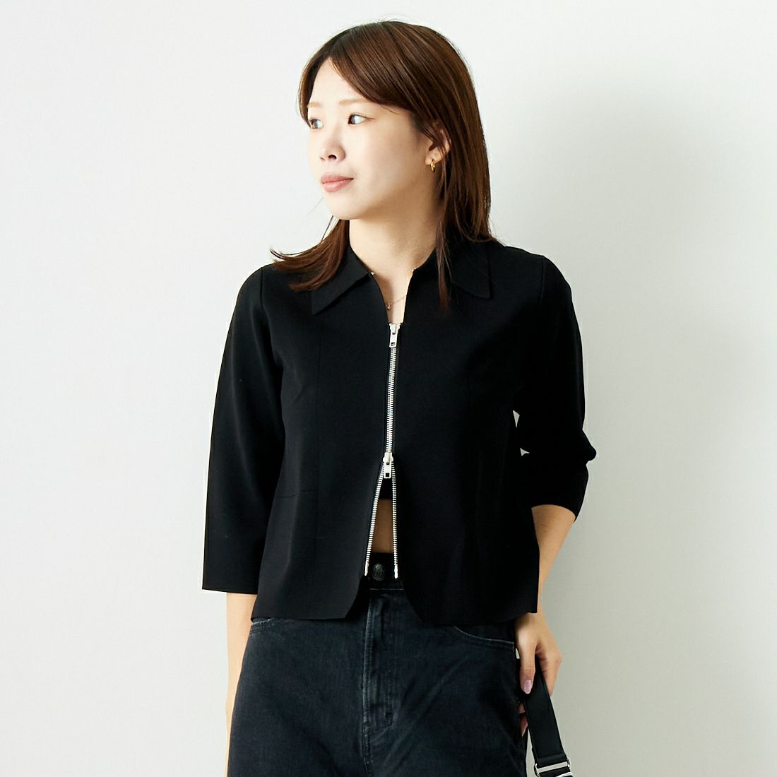ﾌﾞﾗｯｸ&&モデル身長：167cm 着用サイズ：F&&
