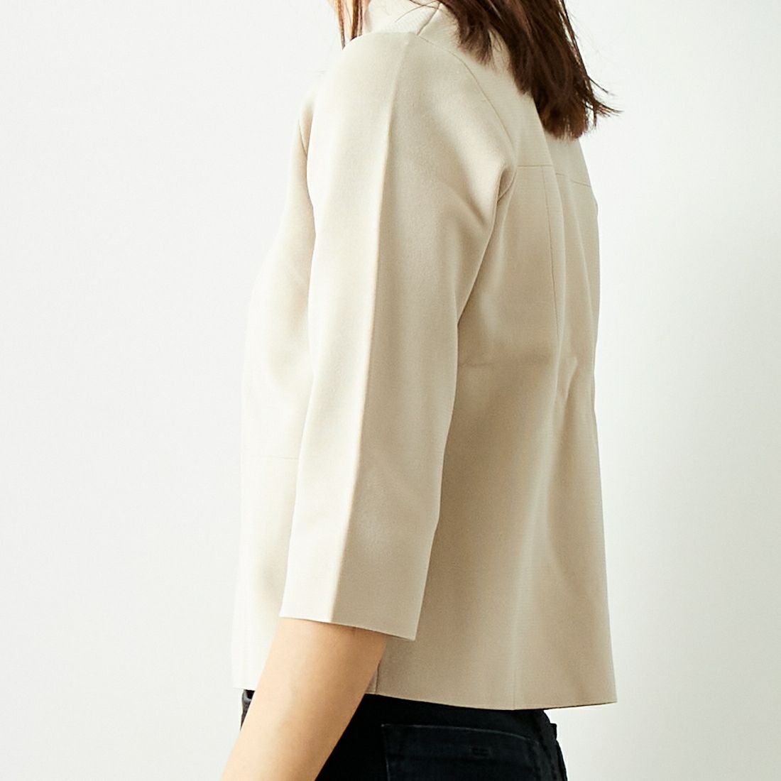 Jeans Factory Clothes [ジーンズファクトリークローズ] ジップアップポロニット [11241802] ｸﾞﾚｰｼﾞｭ &&モデル身長：167cm 着用サイズ：F&&