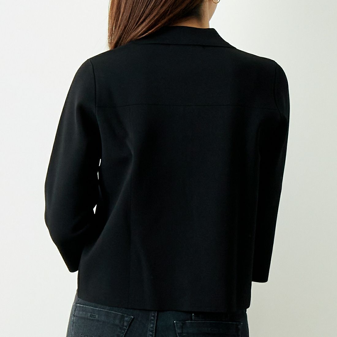 Jeans Factory Clothes [ジーンズファクトリークローズ] ジップアップポロニット [11241802] ﾌﾞﾗｯｸ &&モデル身長：167cm 着用サイズ：F&&