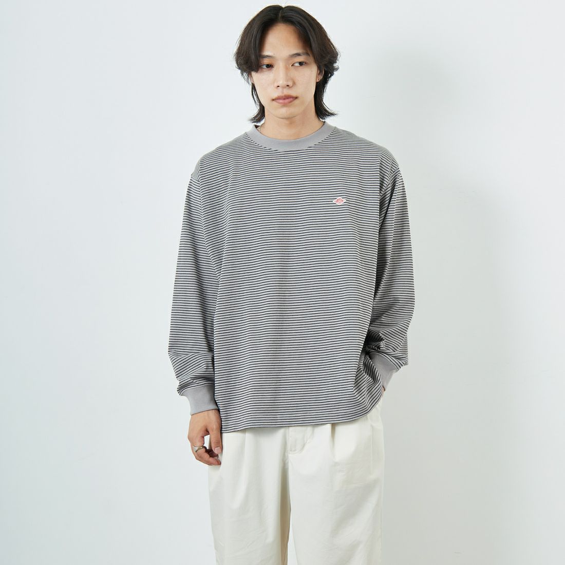 GREY/BLACK&&モデル身長：179cm 着用サイズ：L&&