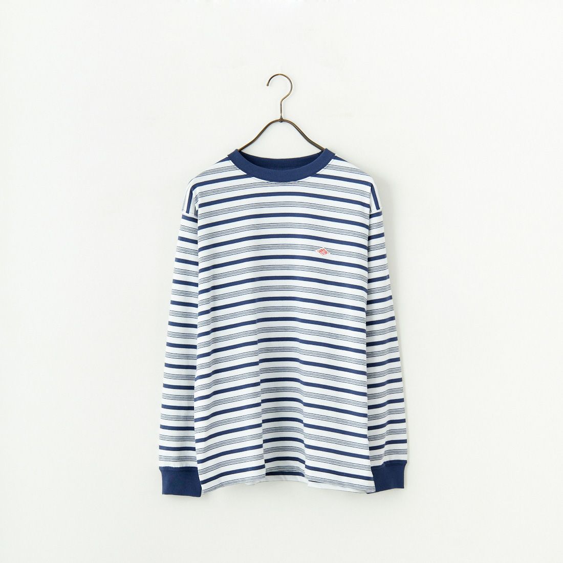 DANTON [ダントン] ストライプ ロングスリーブTシャツ [DT-C0200TCB] L.NVY/WHT