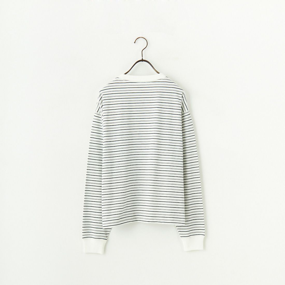 DANTON [ダントン] ストライプ ロングスリーブTシャツ [DT-C0200TCB] ECRU/BLACK