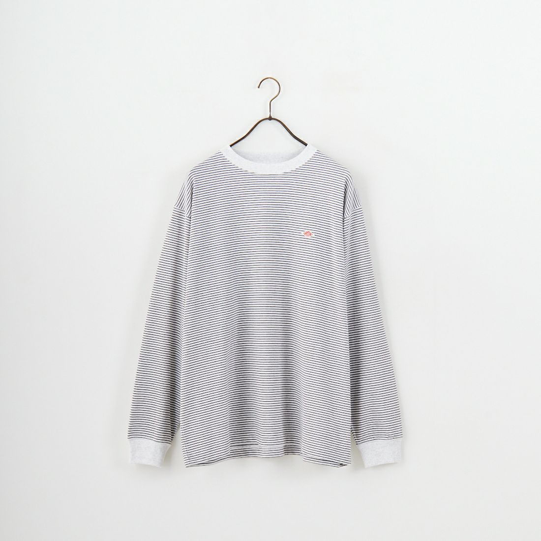 DANTON [ダントン] ストライプ ロングスリーブTシャツ [DT-C0200TCB] H.WH/CHR M