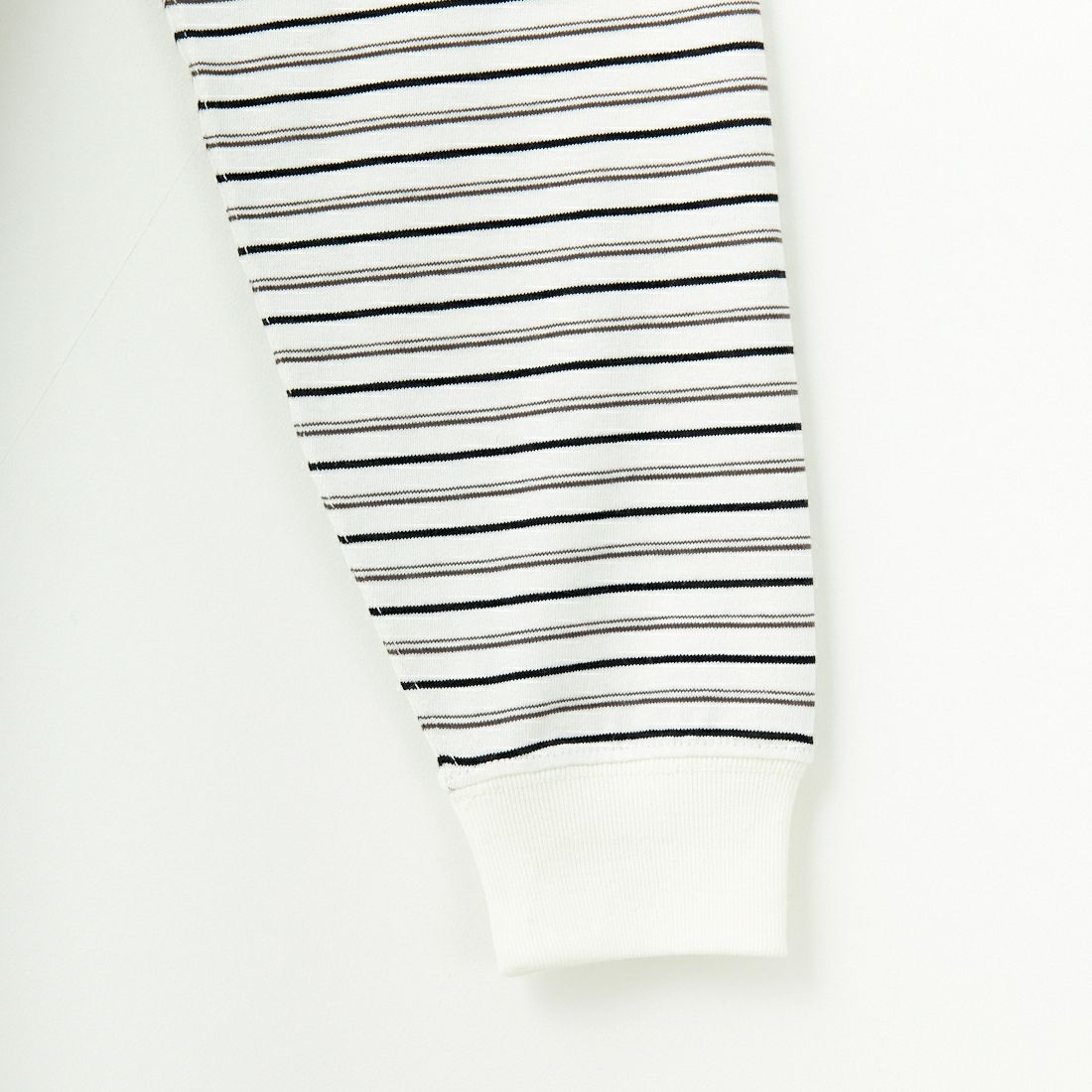 DANTON [ダントン] ストライプ ロングスリーブTシャツ [DT-C0200TCB] ECRU/BLACK