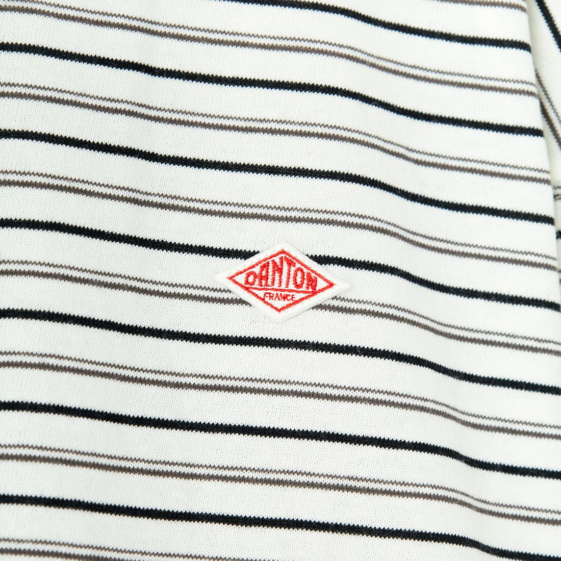 DANTON [ダントン] ストライプ ロングスリーブTシャツ [DT-C0200TCB] ECRU/BLACK