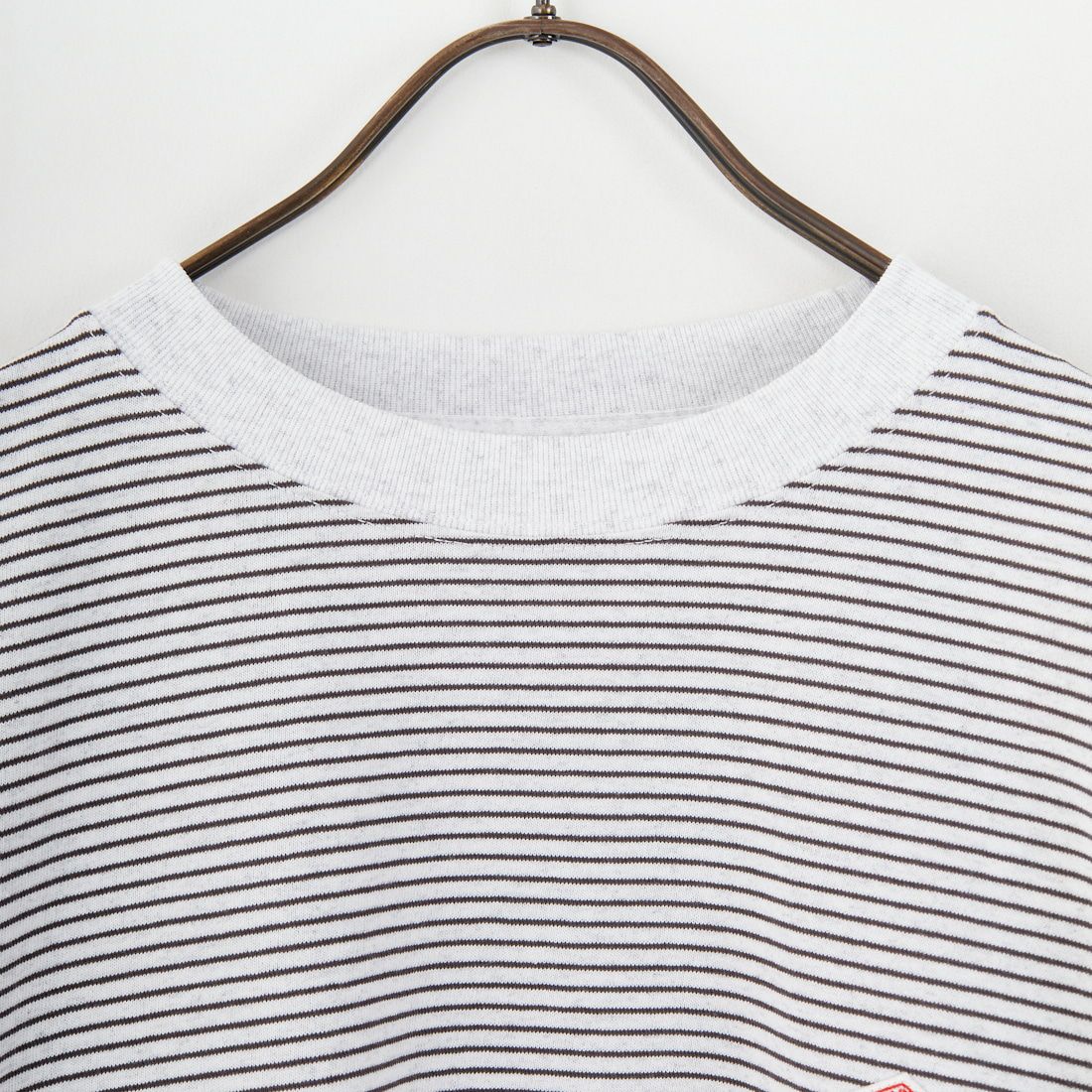 DANTON [ダントン] ストライプ ロングスリーブTシャツ [DT-C0200TCB] H.WH/CHR M