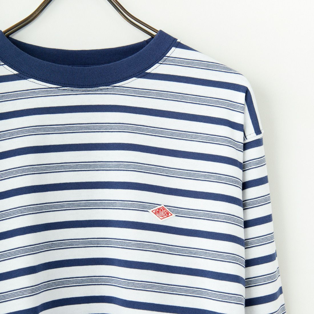 DANTON [ダントン] ストライプ ロングスリーブTシャツ [DT-C0200TCB] L.NVY/WHT