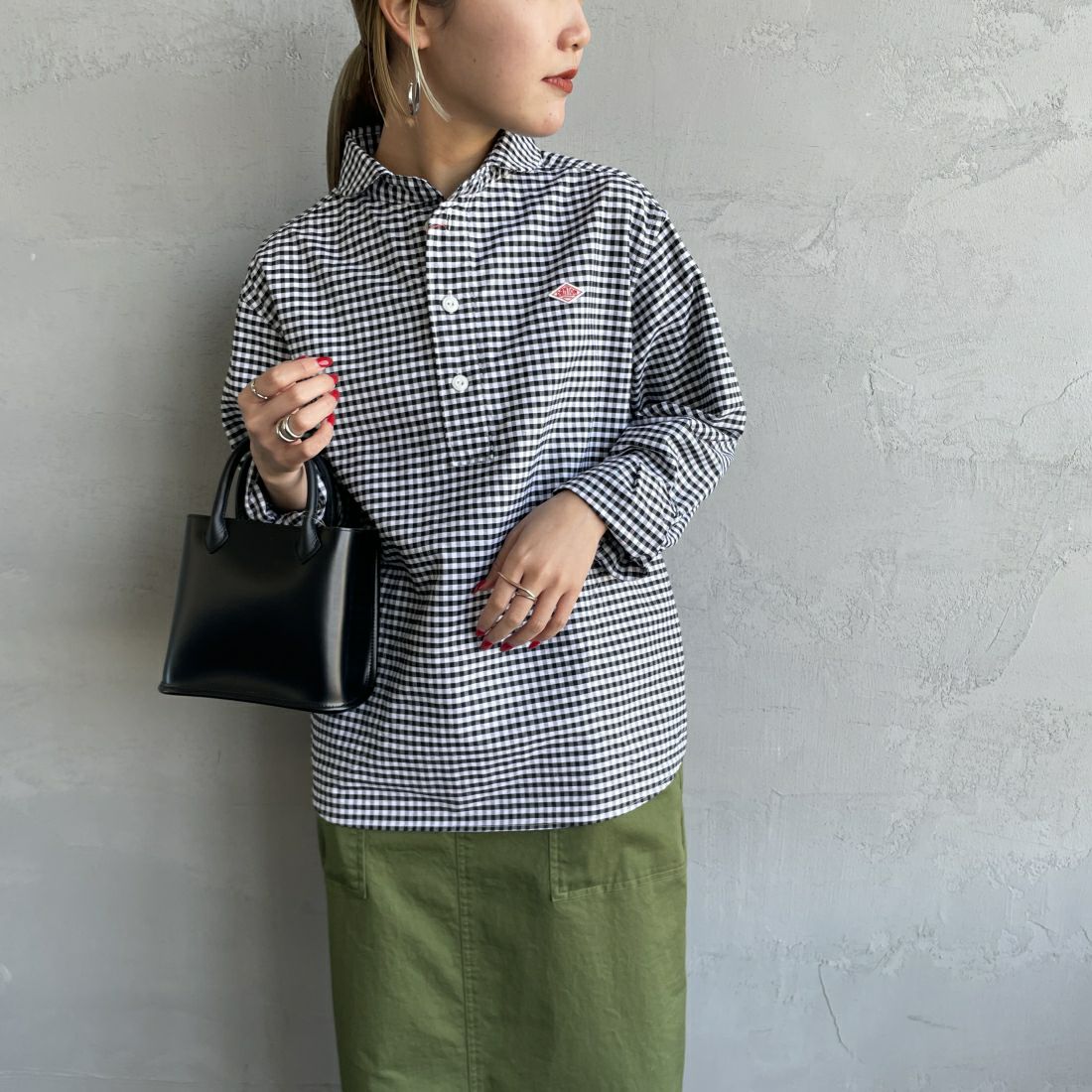 BLK/WHT GN&&モデル身長：156cm 着用サイズ：36&&
