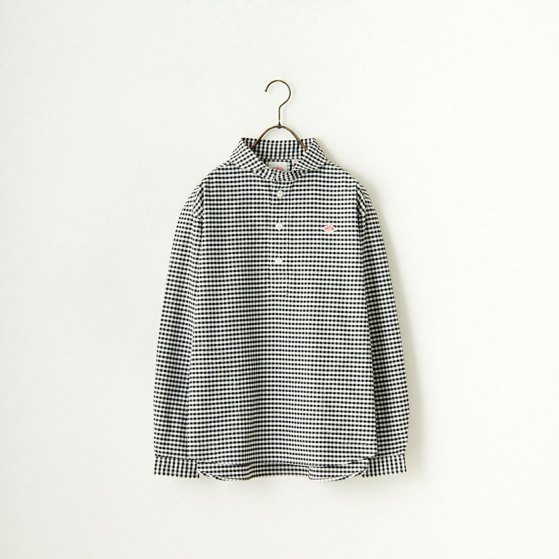 DANTON [ダントン] ラウンドカラー オックスフォードシャツ [DT-B0281OXP] BLK/WHT GN