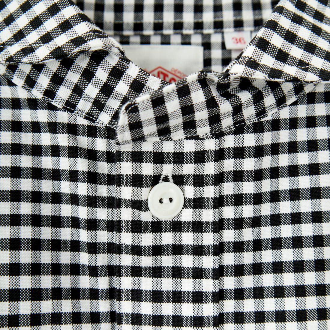 DANTON [ダントン] ラウンドカラー オックスフォードシャツ [DT-B0281OXP] BLK/WHT GN