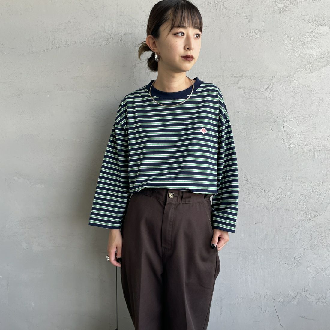 NVY/GRN MT&&モデル身長：150cm 着用サイズ：S&&