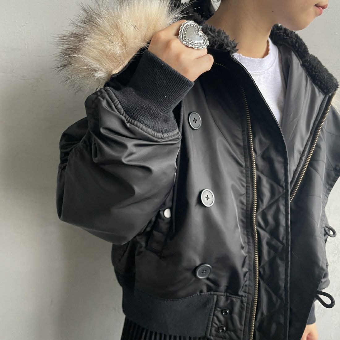 MILITARY [ミリタリー] 別注 N-2B オーバーサイズフライトジャケット [T-24789002-JF] BLACK