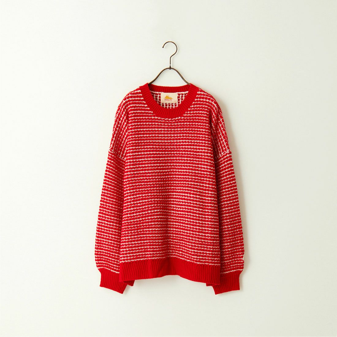 KELTY [ケルティ] 別注 クルーネック ジャガードニット [KE243W30IN02-JF] RED/BEG