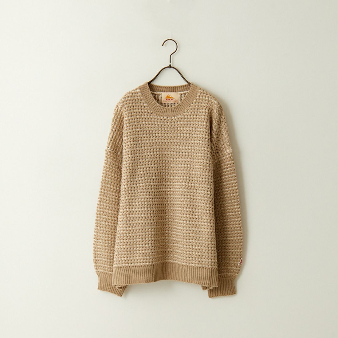 KELTY [ケルティ] 別注 クルーネック ジャガードニット [KE243W30IN02-JF] BEG/WHT