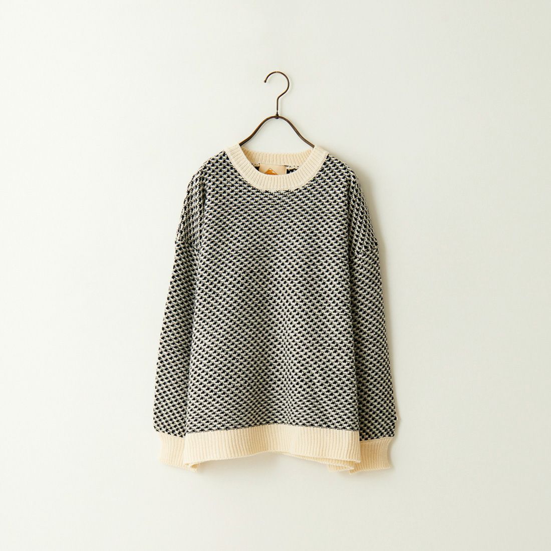 KELTY [ケルティ] 別注 クルーネック ジャガードニット [KE243W30IN02-JF] WHT/NVY
