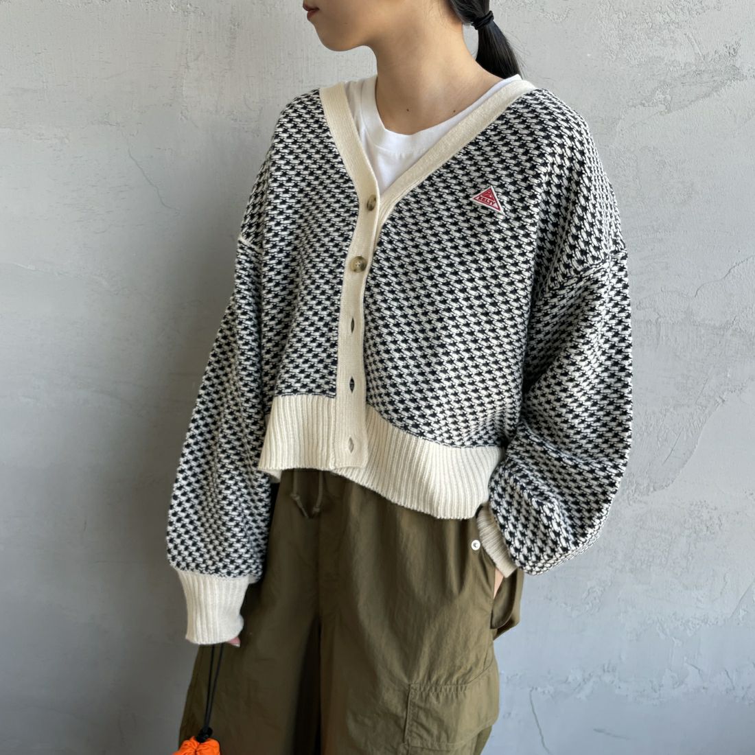 WHT/NVY&&モデル身長：156cm 着用サイズ：F&&