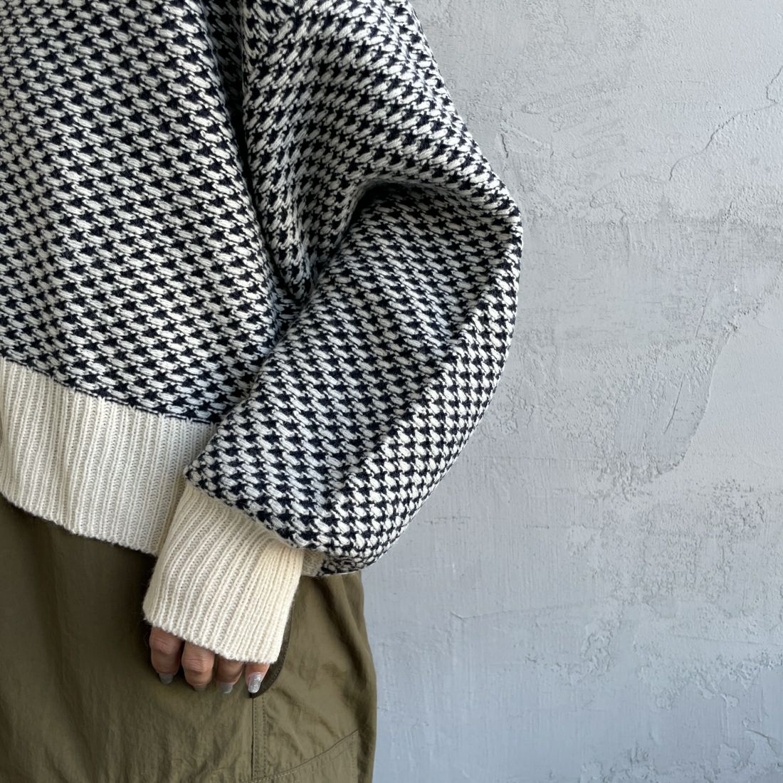 KELTY [ケルティ] 別注 ジャガードニットカーディガン [KE243W30IN01-JF] WHT/NVY