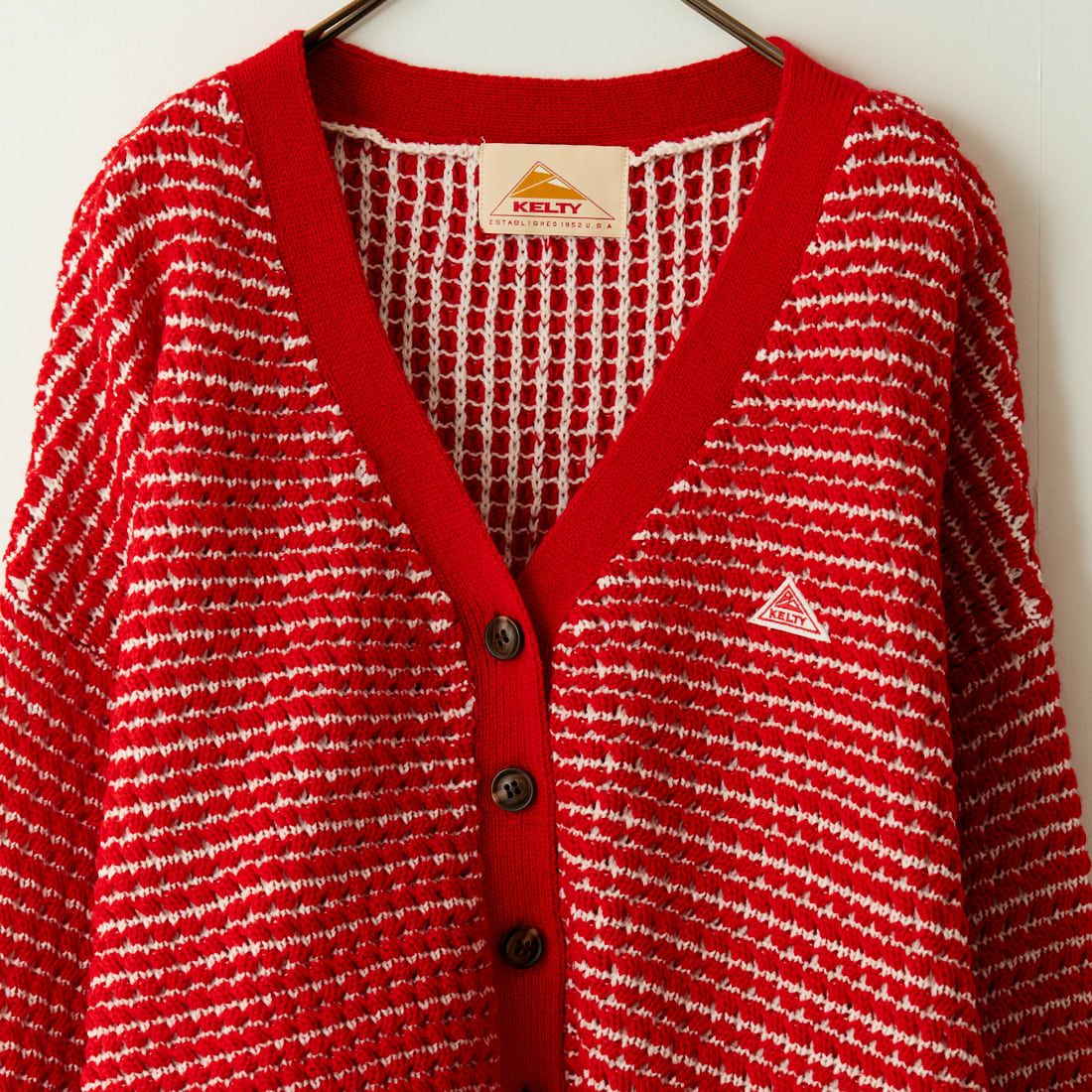 KELTY [ケルティ] 別注 ジャガードニットカーディガン [KE243W30IN01-JF] RED/BEG