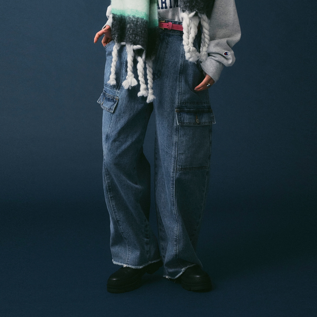 SOMETHING [サムシング] 別注 バルーンカーゴワイドデニム [SJF588-JF  