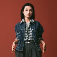 SOMETHING [サムシング] 別注 袖タック ショート丈デニム