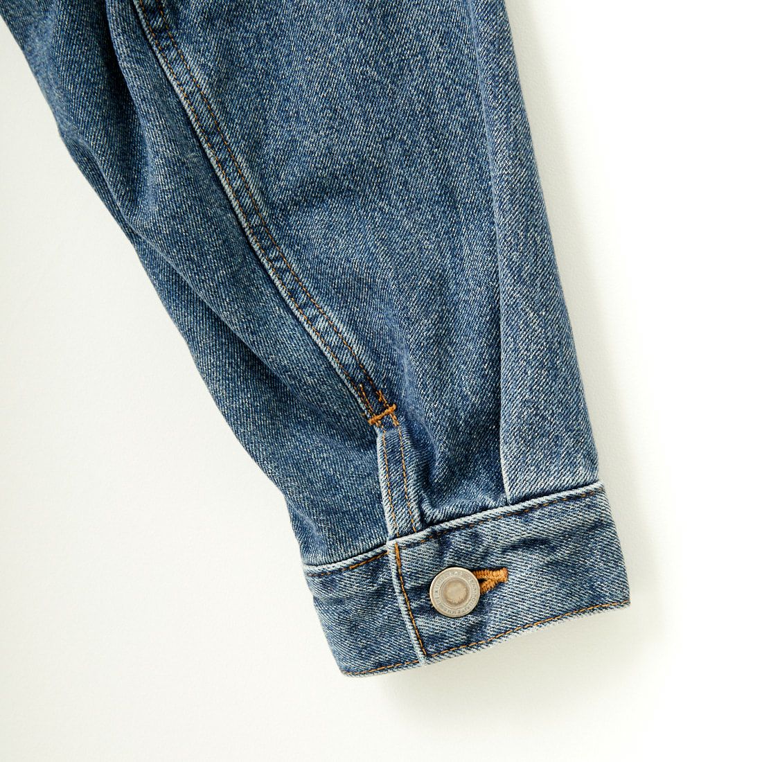 SOMETHING [サムシング] 別注 袖タック ショート丈デニムジャケット [SJF990-JF] 94 M.BLUE