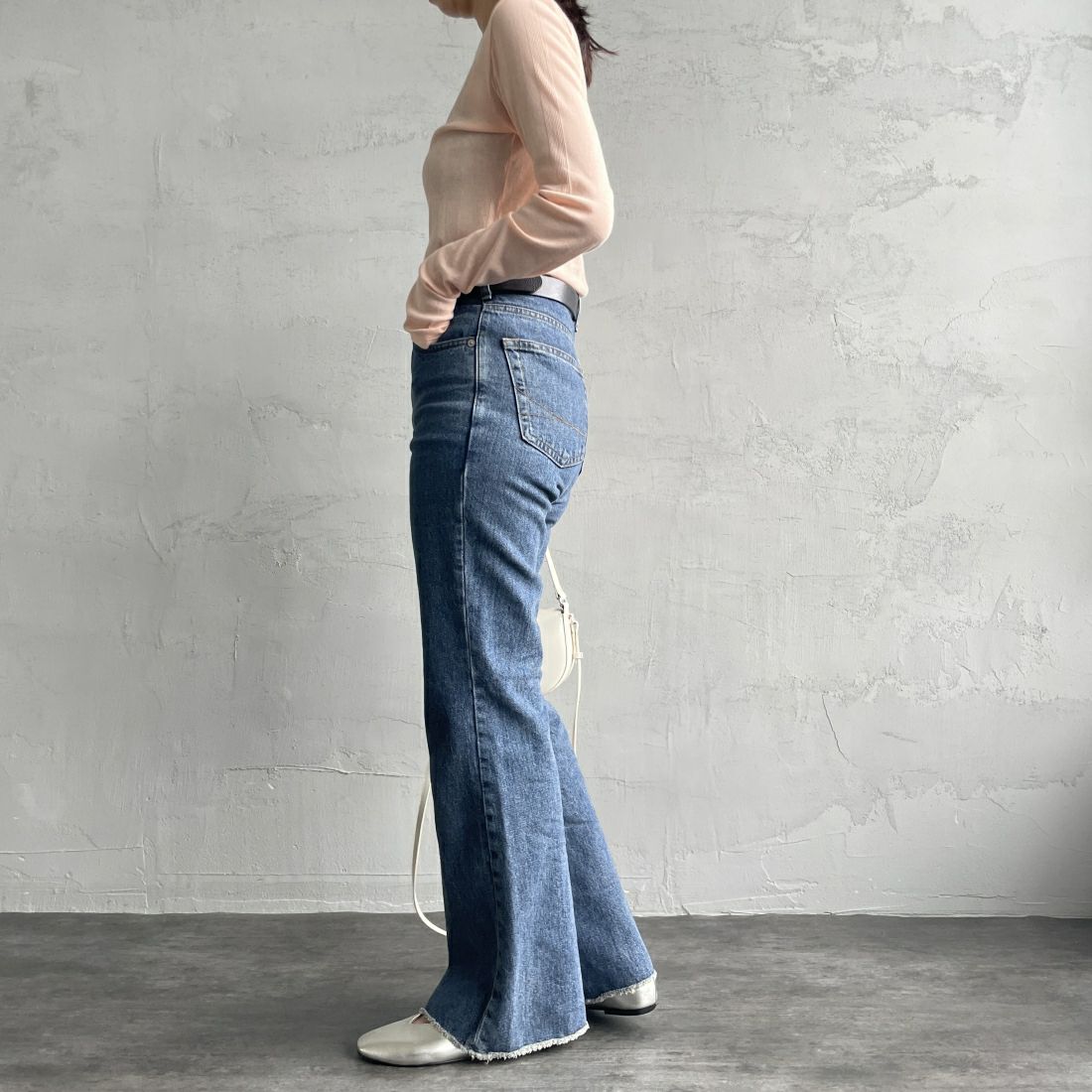 SOMETHING 【10%OFF】Something サムシング LISA フレア SKY31