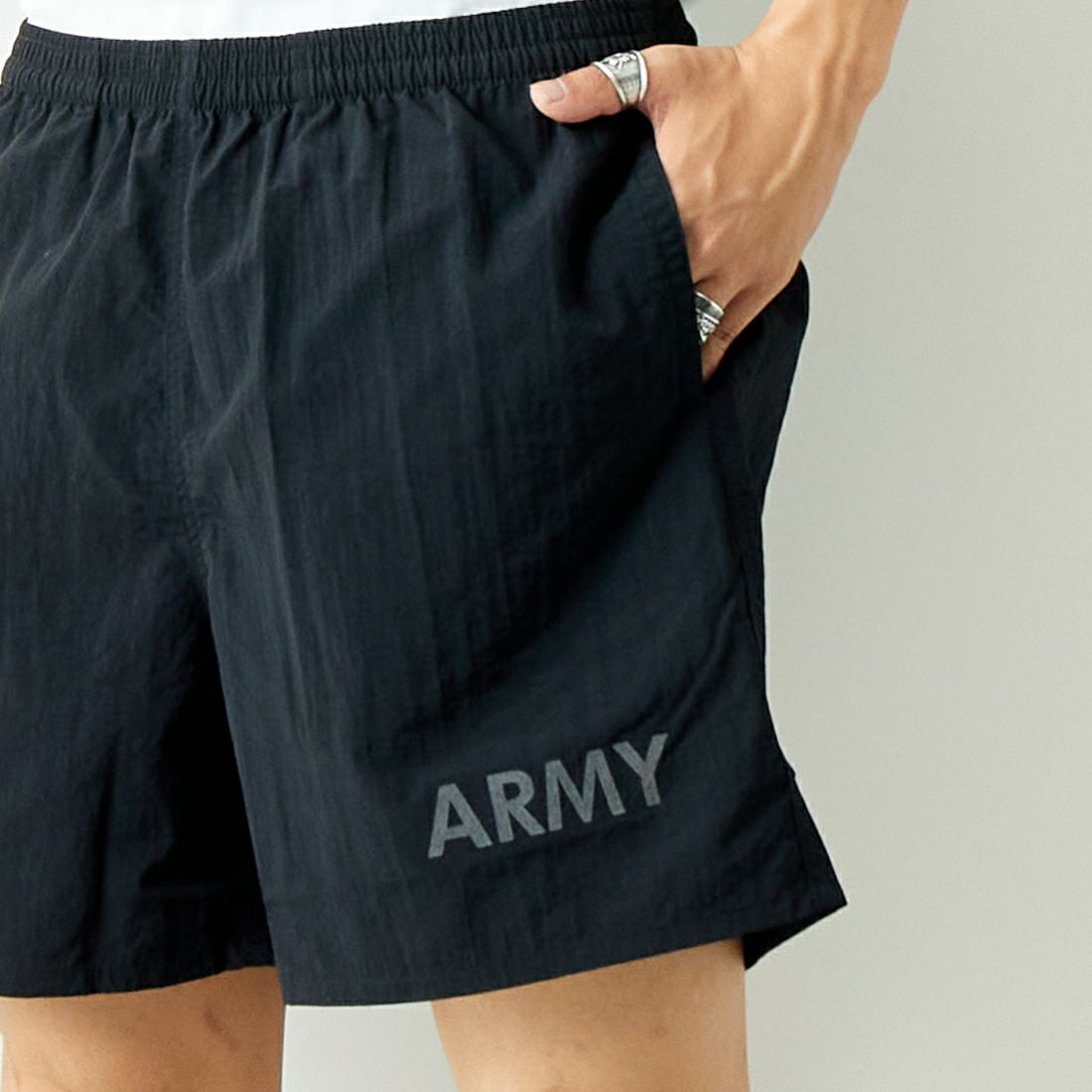 THRIFTY LOOK [スリフティールック] 別注 アーミーショーツ [NSV-505-JF] ﾌﾞﾗｯｸ