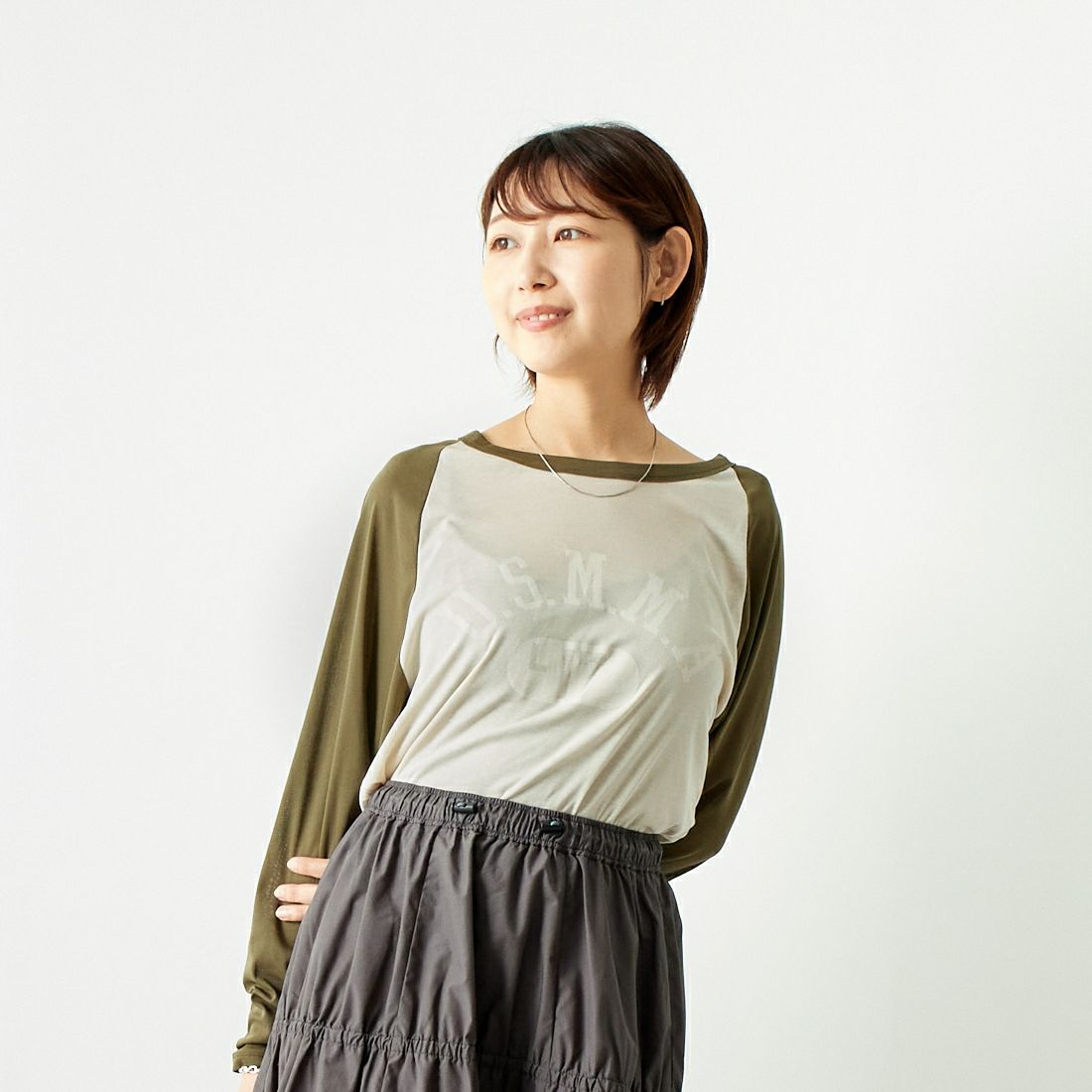 BEG/KHK&&モデル身長：167cm 着用サイズ：F&&