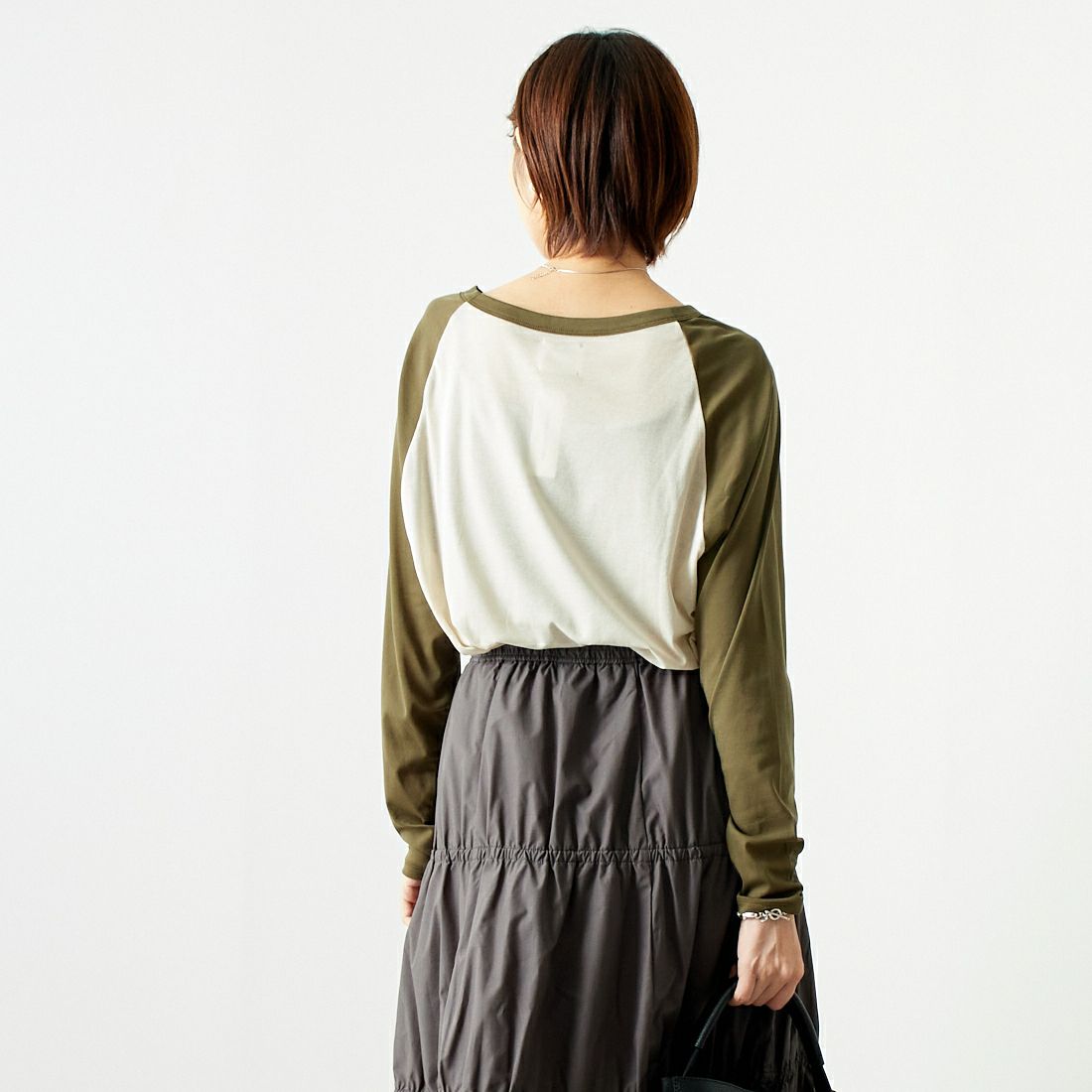St.Johns 3rd club [セントジョンズサードクラブ] U.S.M.M.A シアーTシャツ [SJ24-15] BEG/KHK &&モデル身長：167cm 着用サイズ：F&&