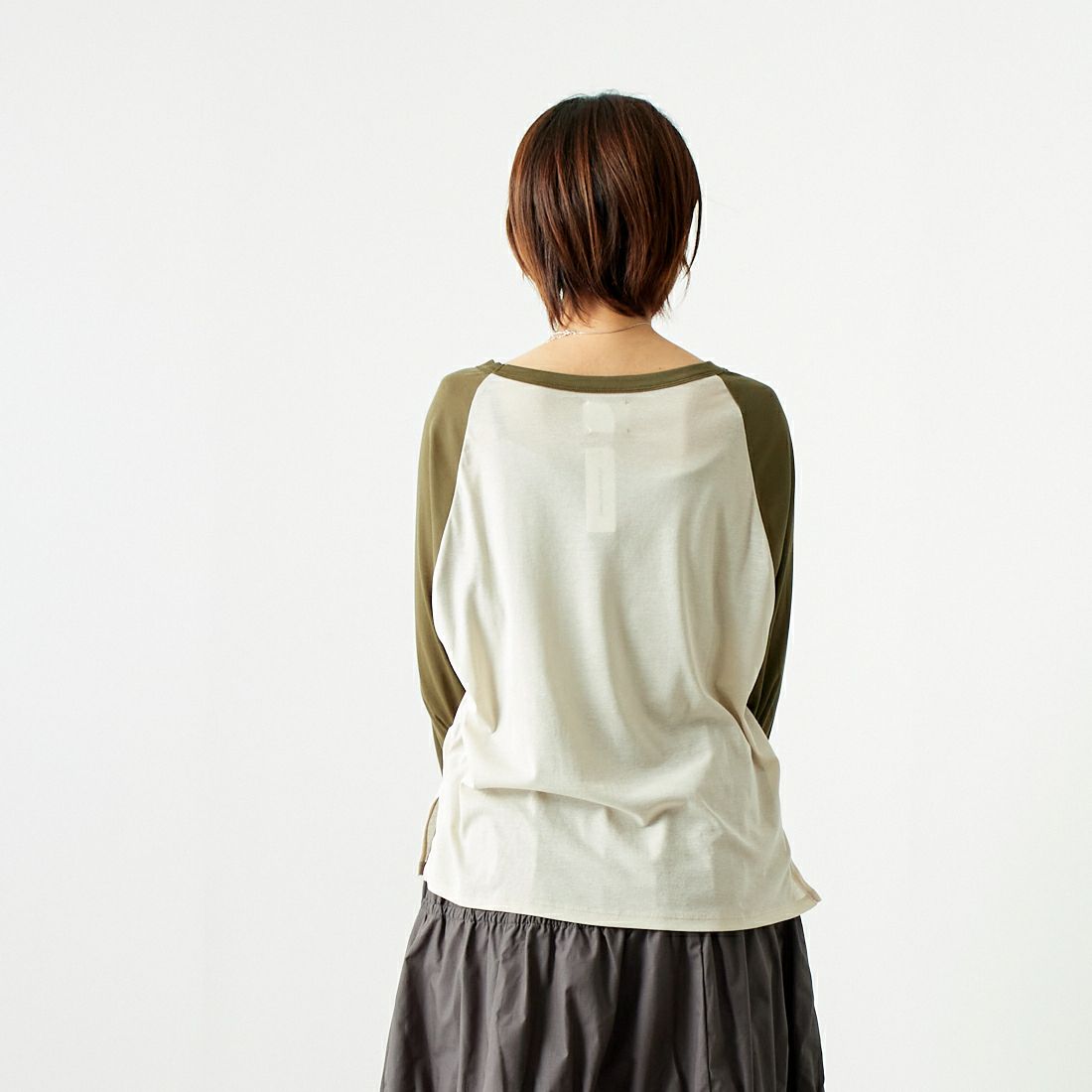 St.Johns 3rd club [セントジョンズサードクラブ] U.S.M.M.A シアーTシャツ [SJ24-15] BEG/KHK &&モデル身長：167cm 着用サイズ：F&&