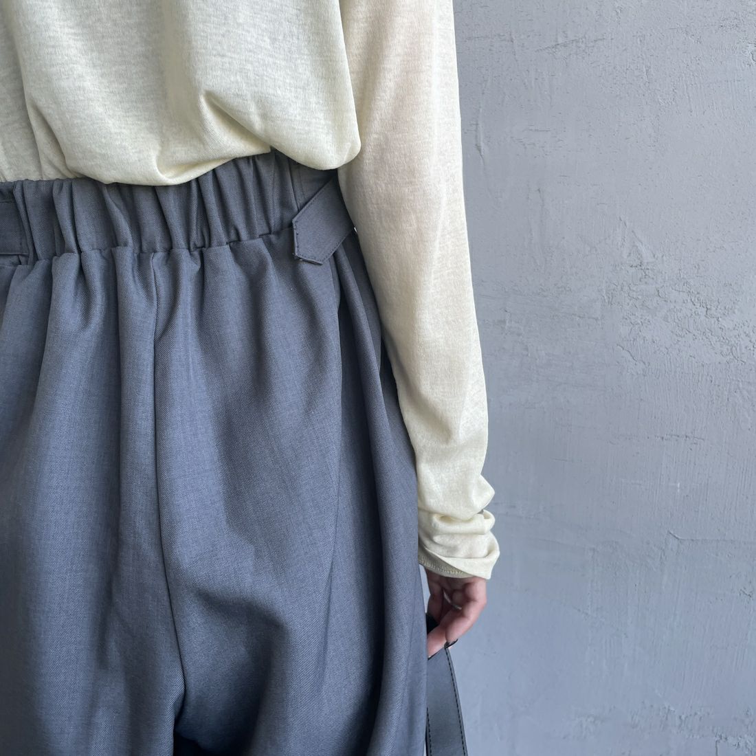 By/m [バイエム] センタープレスタックワイドパンツ [B24132055] 07 GRAY