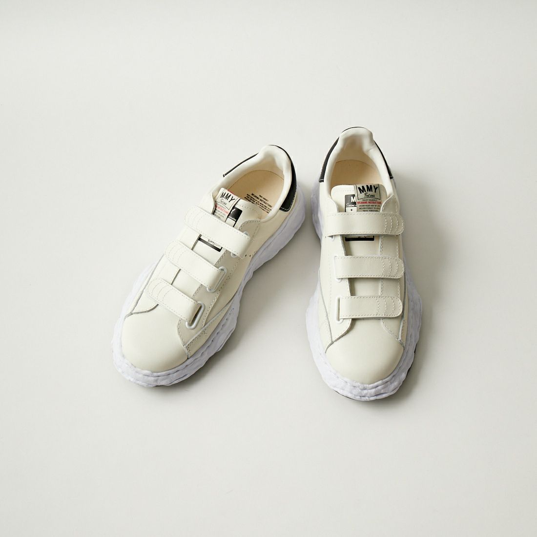 Maison MIHARA YASUHIRO [メゾン ミハラヤスヒロ] チャールズ オリジナルソールレザーローカットベルクロスニーカー [A12FW702] WHITE