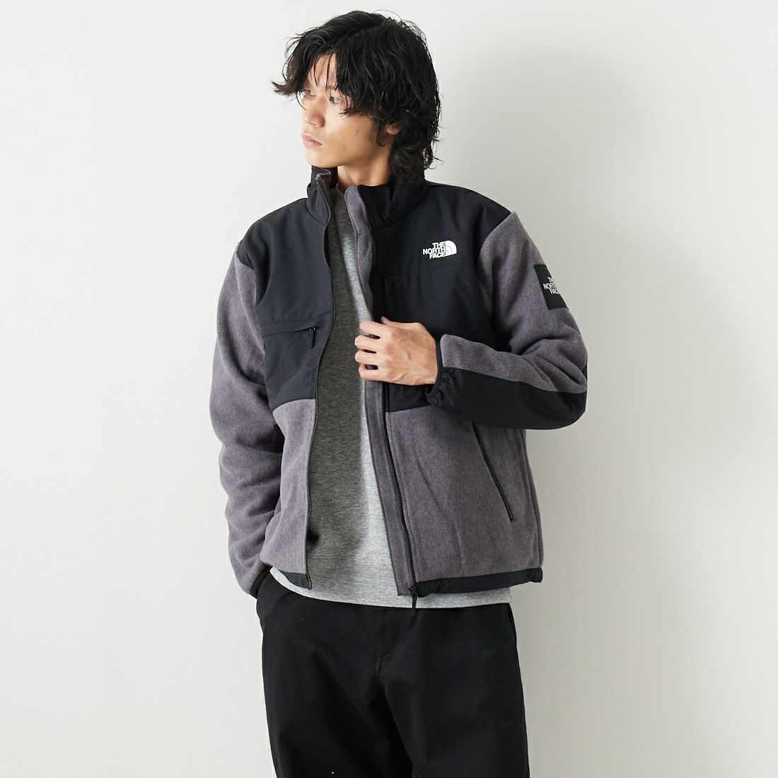 THE なかっ NORTH FACE フリースジャケット グレーブラックデナリ  