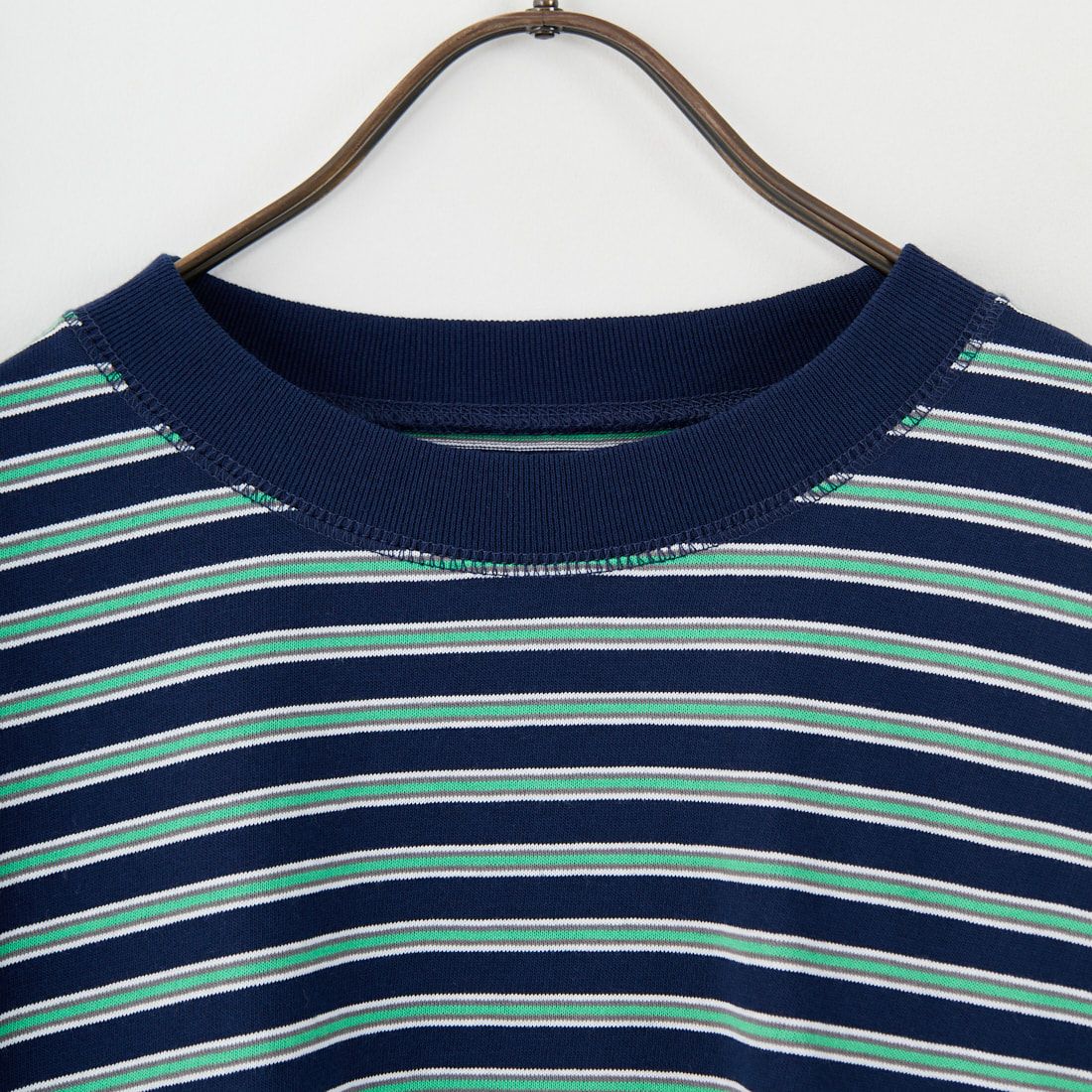 DANTON [ダントン] ストライプ スウェットTシャツ [DT-C0204TCB] NVY/GRN ML