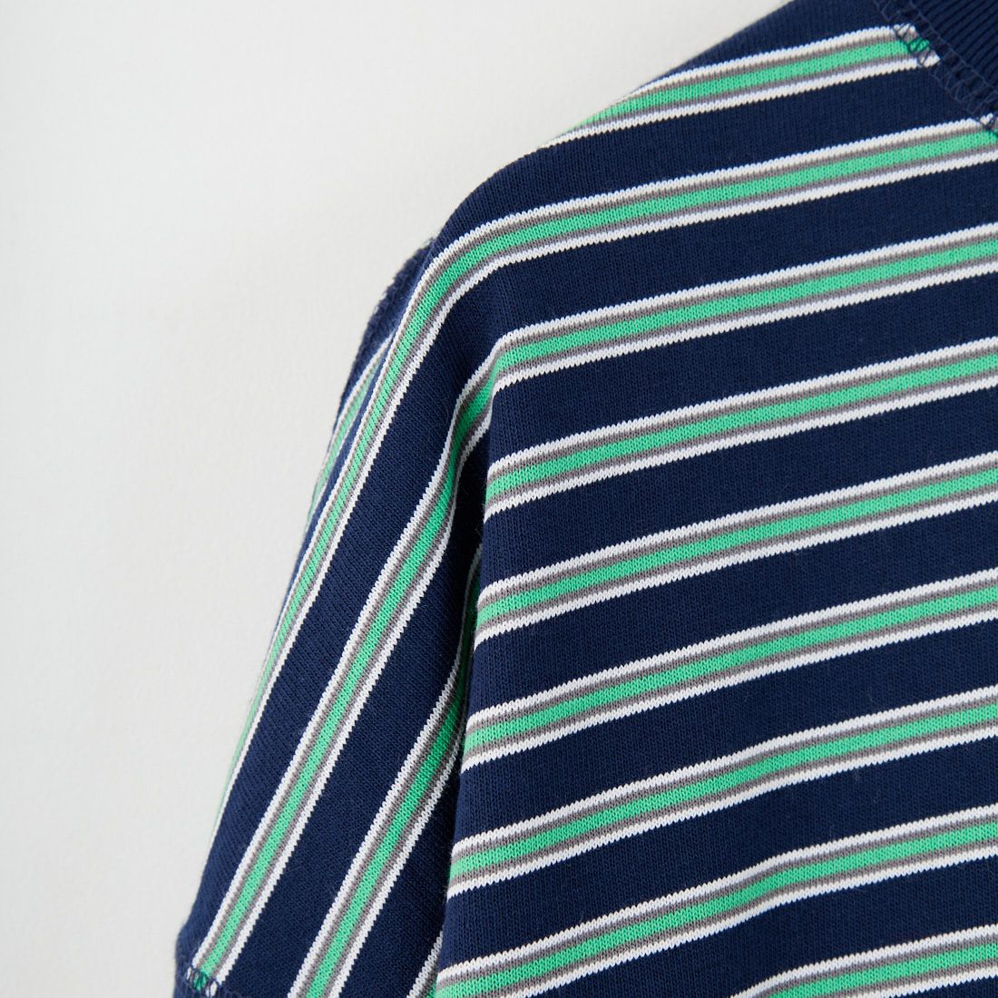 DANTON [ダントン] ストライプ スウェットTシャツ [DT-C0204TCB] NVY/GRN ML