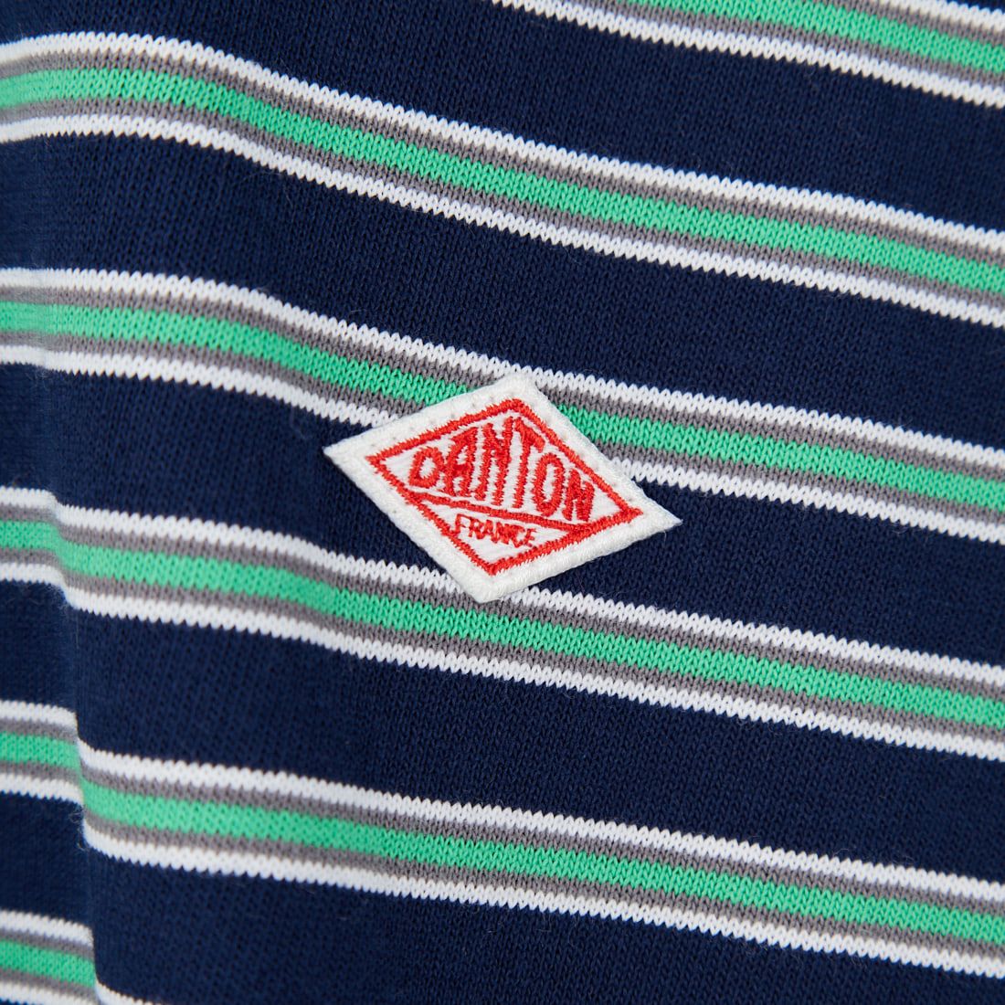 DANTON [ダントン] ストライプ スウェットTシャツ [DT-C0204TCB] NVY/GRN ML