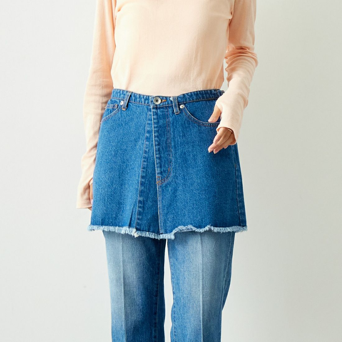 BLUE&&モデル身長：167cm 着用サイズ：F&&