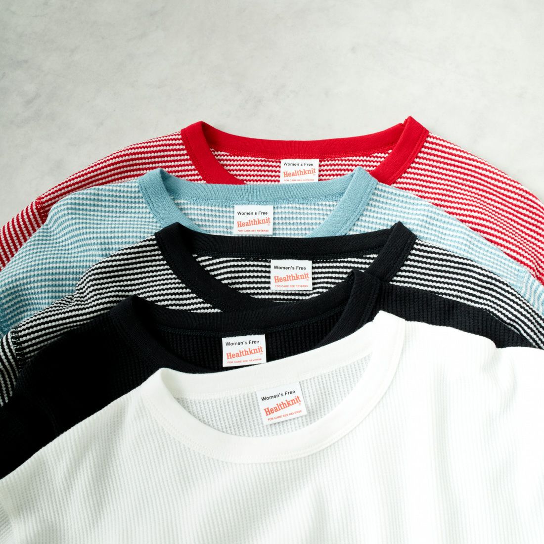 日本全国送料無料商品 | 特集  Health knit ワッフル クルーネック 別注 [ヘルスニット] トップス