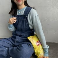 BLU/OFF&&モデル身長：163cm 着用サイズ：F&&
