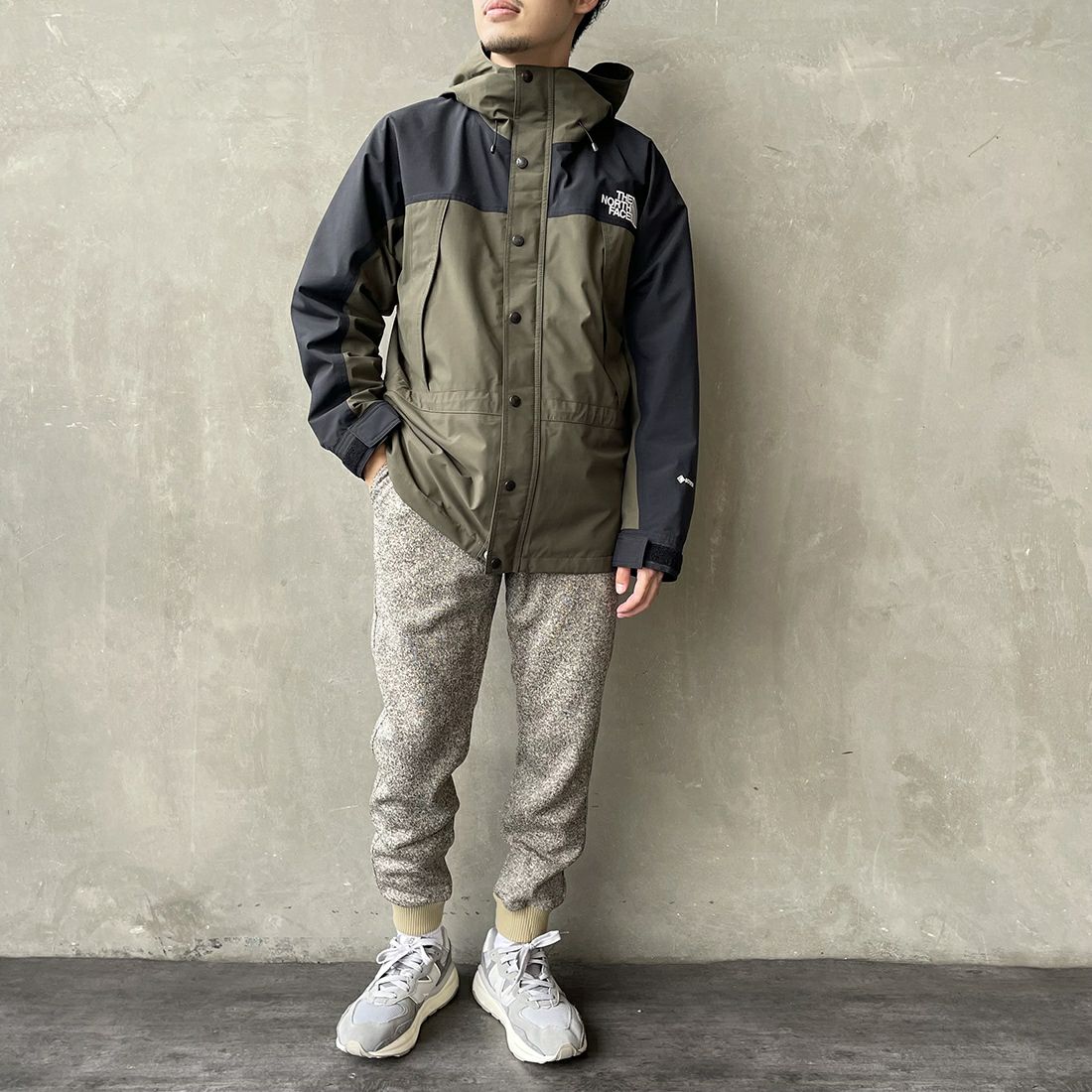 THE NORTH FACE [ザ ノースフェイス] マウンテンライトジャケット [NP62450] NT &&モデル身長：168cm 着用サイズ：M&&