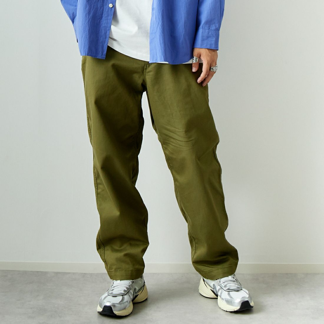THE NORTH FACE PURPLE LABEL [ザ ノースフェイス パープルレーベル] クールマックス チノワイドテーパードパンツ [N24FC011] KG KHA GR &&モデル身長：179cm 着用サイズ：32&&
