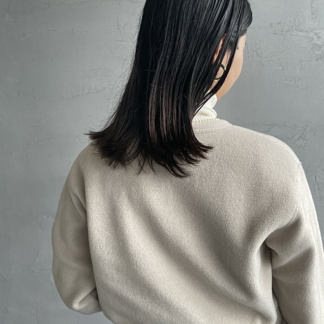 ORCIVAL [オーシバル] クルーネック フリースカーディガン [OR-C0378EFC] GREIGE