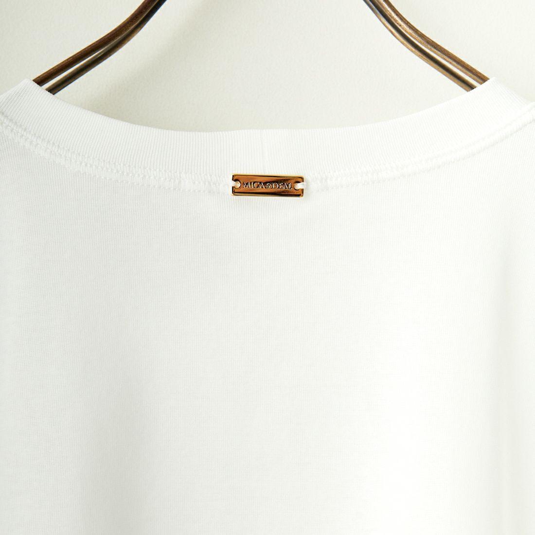 MICA&DEAL [マイカアンドディール] ハイツイストクルーネックプルオーバー [0124309180] WHITE