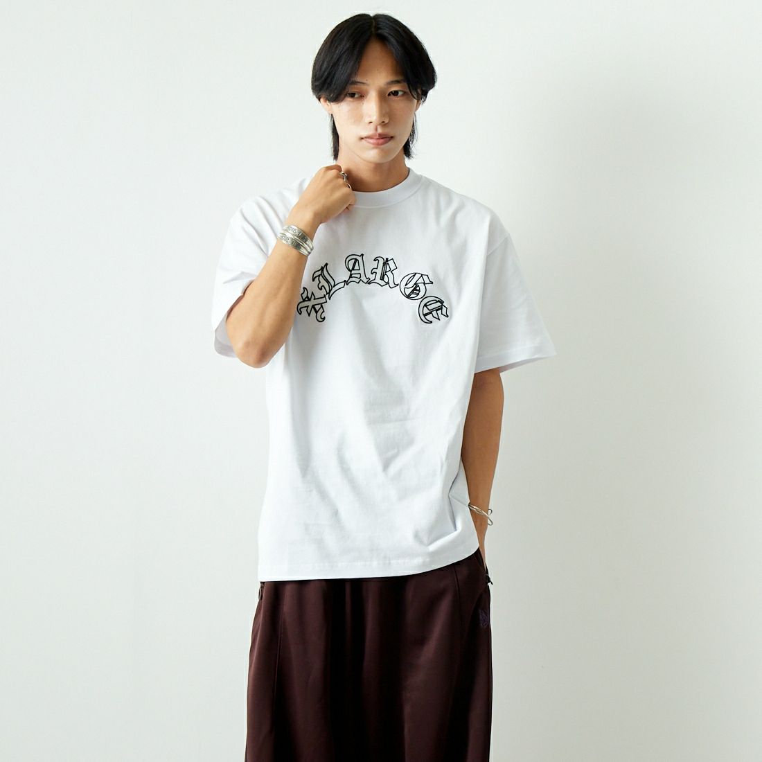 WHITE&&モデル身長：179cm 着用サイズ：L&&