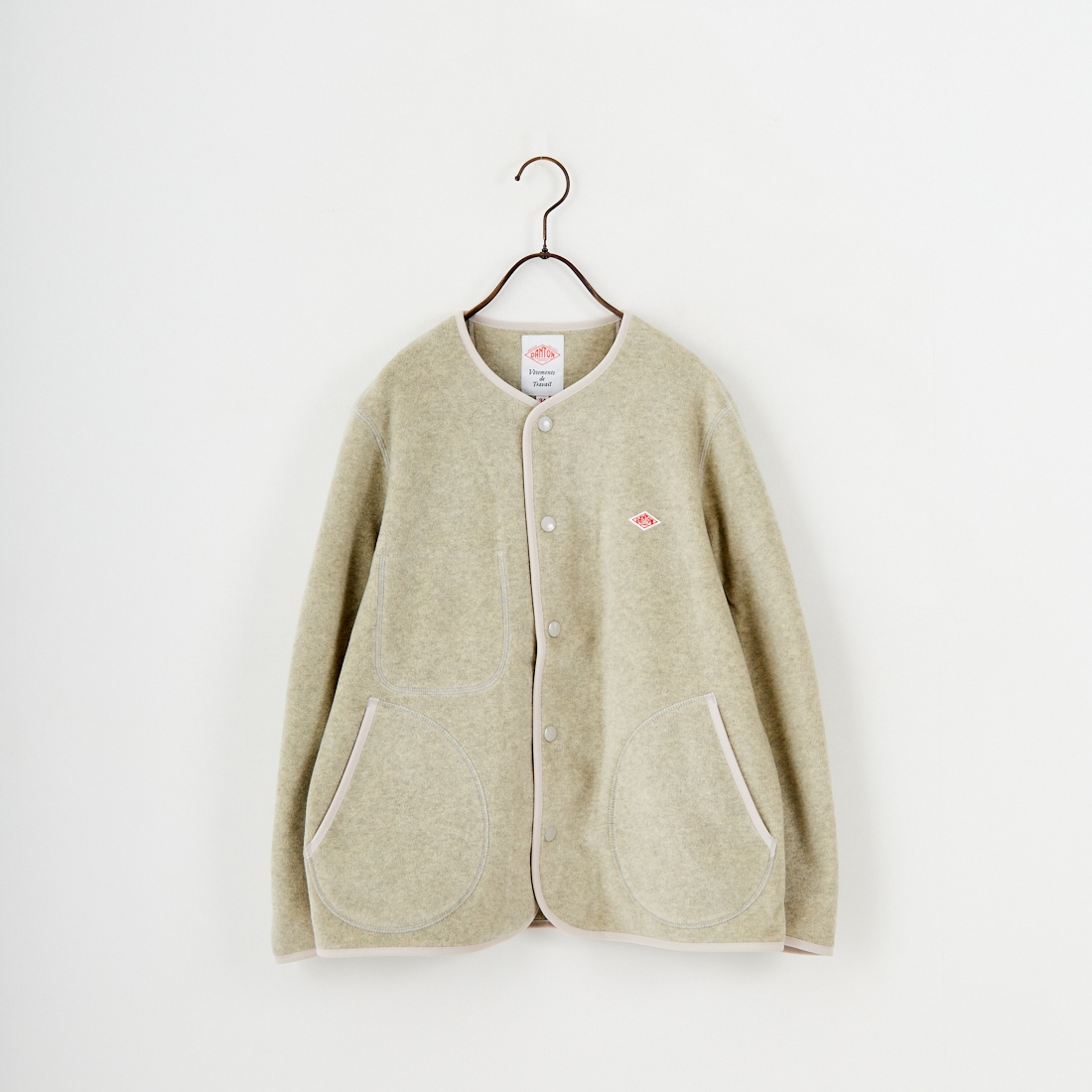 DANTON [ダントン] ノーカラーフリースジャケット [JD-8911] MARBLE