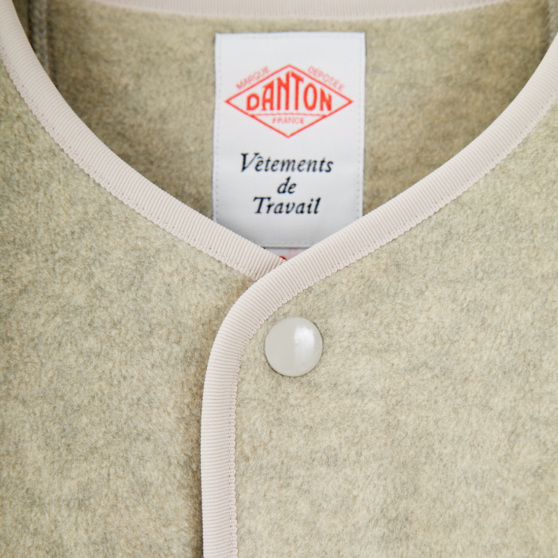 DANTON [ダントン] ノーカラーフリースジャケット [JD-8911] MARBLE