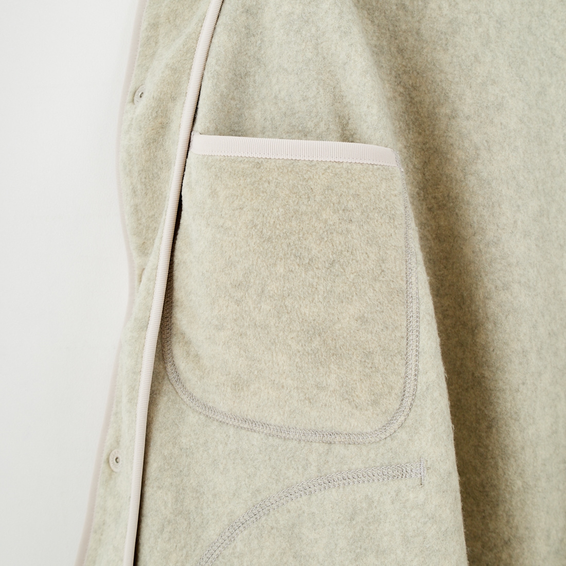 DANTON [ダントン] ノーカラーフリースジャケット [JD-8911] MARBLE