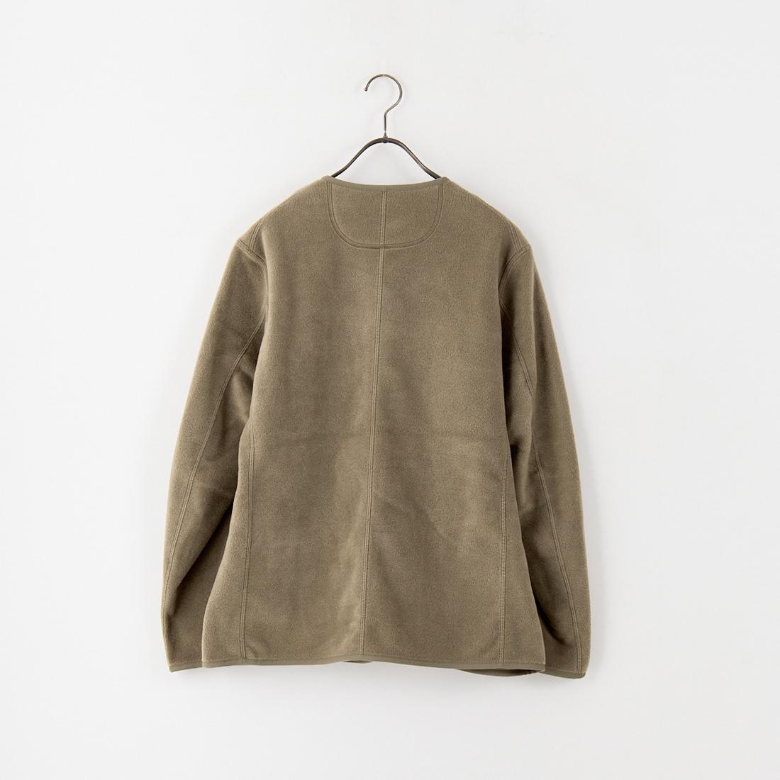 DANTON [ダントン] ノーカラーフリースカーディガン [JD-8939] KHAKI