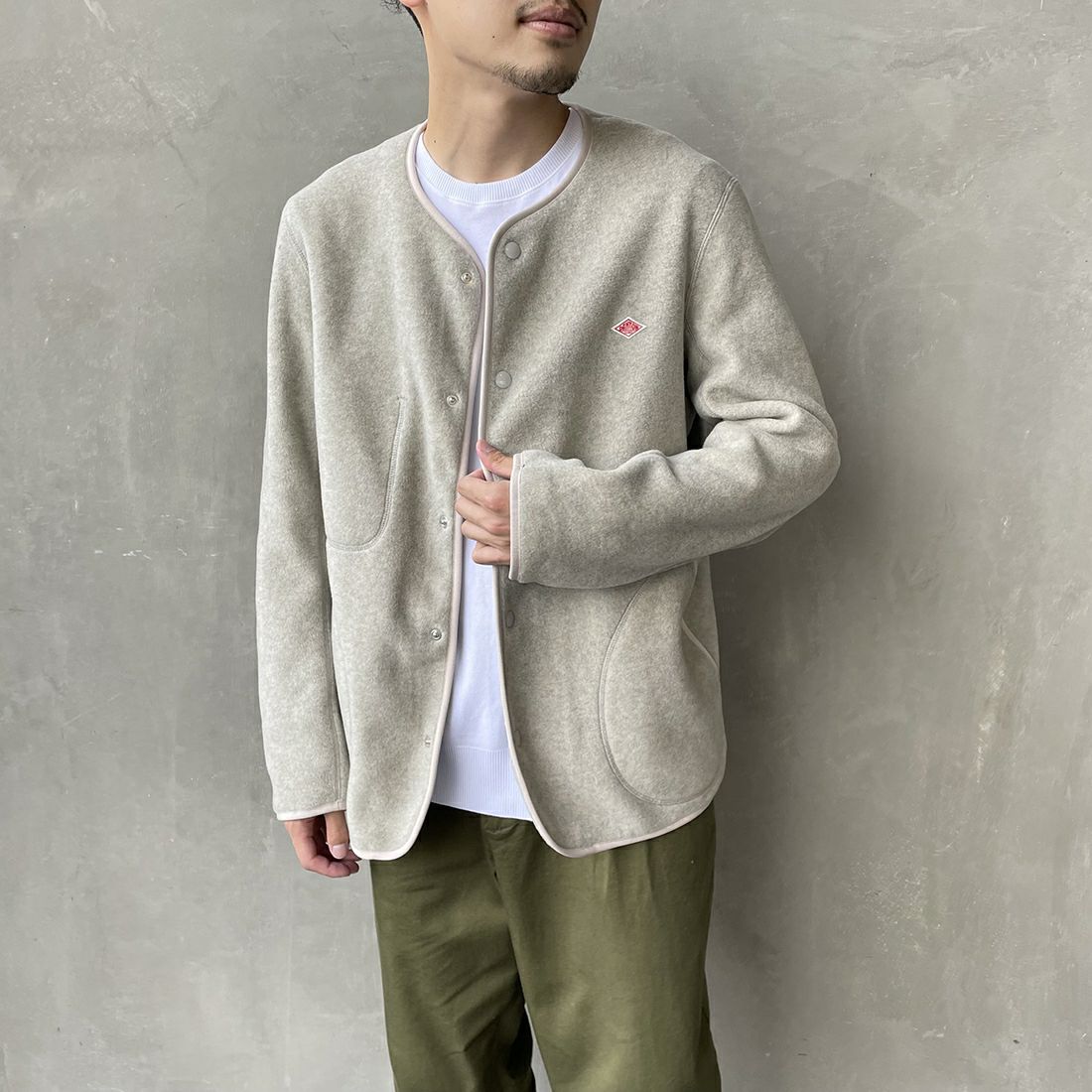 DANTON [ダントン] ノーカラーフリースカーディガン [JD-8939]｜ジーンズファクトリー公式通販サイト - JEANS FACTORY  Online Shop